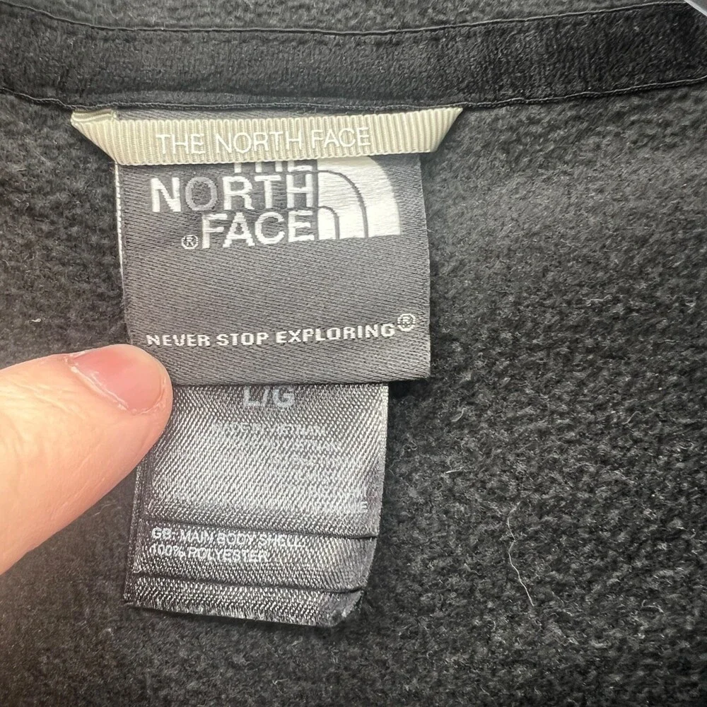 The North Face 1/4 Zip Men Large Black Jumper Pullover Long Sleeve Casual Fleece